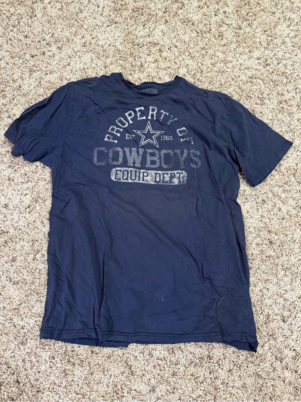 Men's Navy Cowboys Graphic Crew Neck Tee